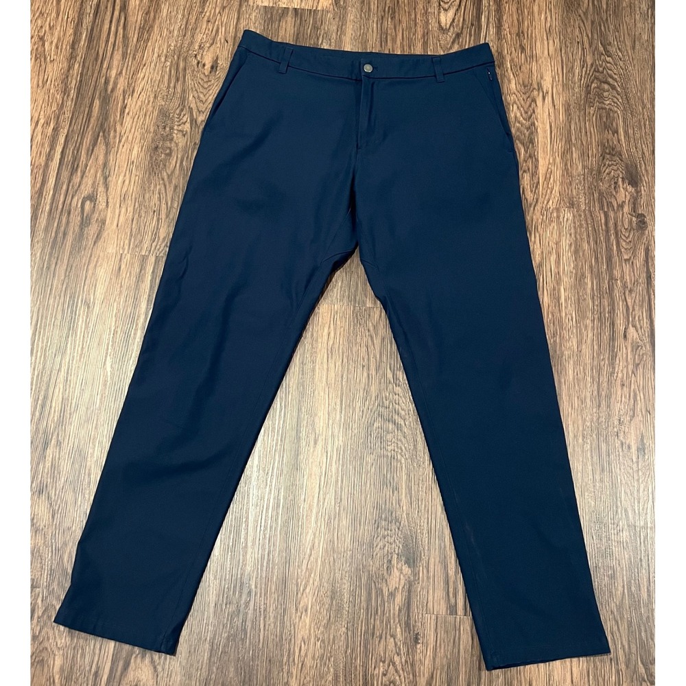 Lululemon Commission Pant Classic Navy Blue Mens size 38 ABC Tech Chino Trousers